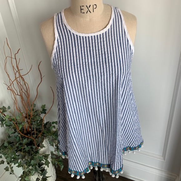 Ces Femme Women's Swing Striped Woven Top - Picture 2 of 7